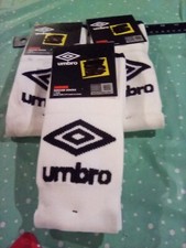 3-Pair Youth Umbro Junior Seamless Toe Soccer Socks, Shoe Size 3-9, White