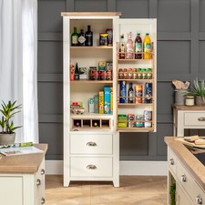 Larder Pantry Cupboard Cheshire Cream Painted Kitchen Large Single Furniture