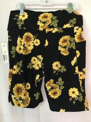 No Boundaries Juniors Women's Biker Shorts Sunflower size S(3-5