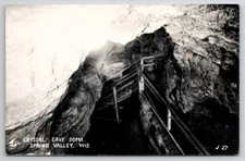 Spring Valley WI Wisconsin RPPC Crystal Cave Dome Postcard A47