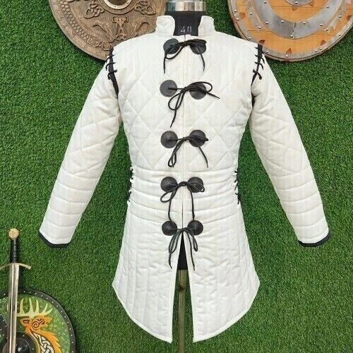 Nuevo Morgause Gambeson Grueso Acolchado Aketón Chaqueta SCA Larp Disfraz con disfraces Foto 3 de 4