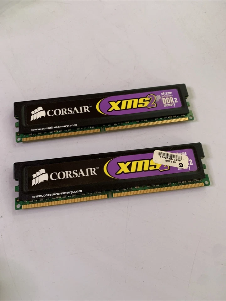 2GB RAM 2x Corsair 1GB DDR2 675MHZ Desktop Memory CM2X1024-5400C4 - Image 3 of 3
