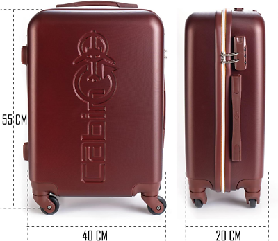 Set 3 Valigie CABIN GO - Bagaglio A Mano 55cm, Media 65cm, Grande 76cm In ABS Rigido, Leggere E Resistenti