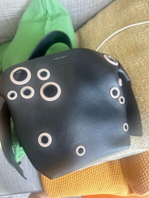 Acne Studios Musubi Mini Eyelet Sue Bag Shoulder Bag Black Rare | eBay