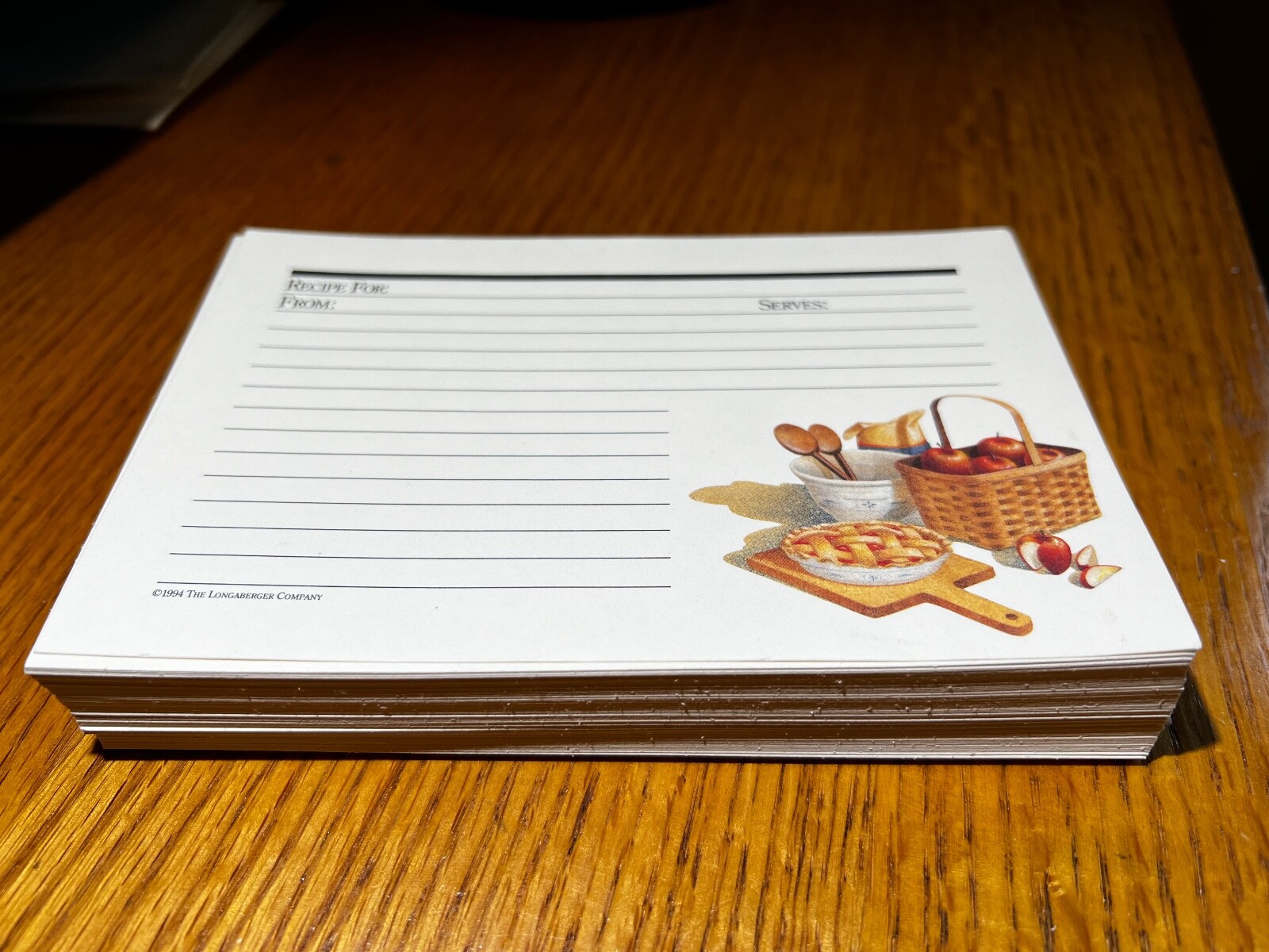 96 New LONGABERGER Basket Recipe Cards w/Dividers from 1994 4"x 6" eBay
