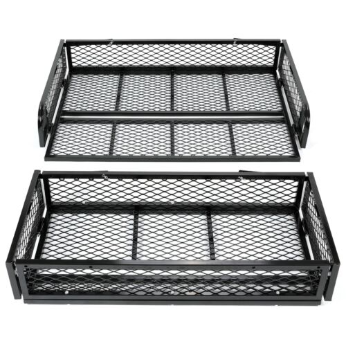 Universal For ATV Front&Rear Drop Cargo Basket Rack Storage Carrier Hauler 2 PCS - Picture 10 of 21