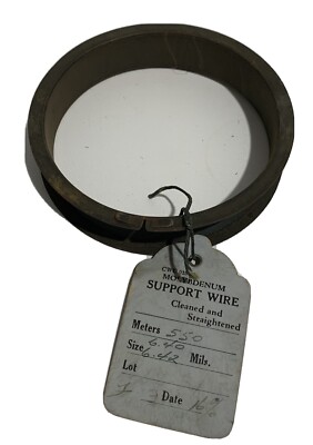 NOS Pure General Electric Molybdenum Fine Wire 0.0025  Diameter 550 Meter Spool