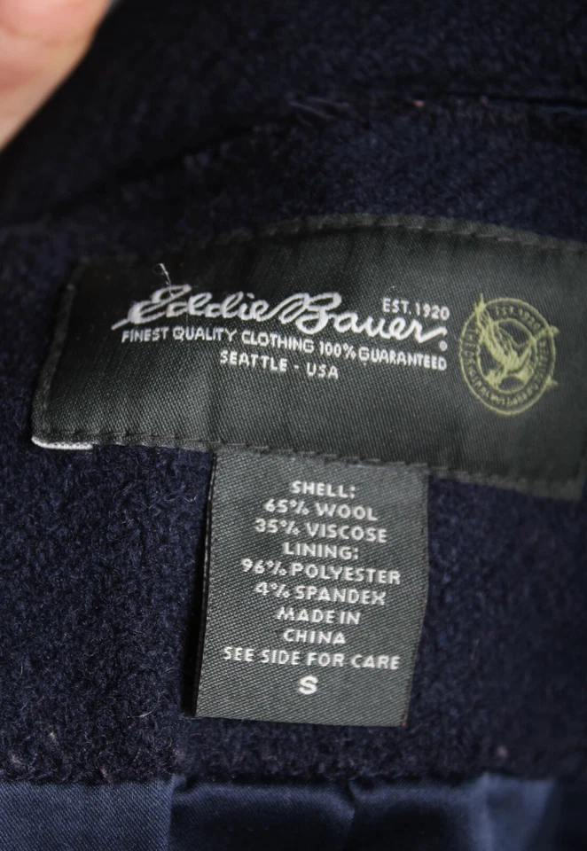 Chaqueta de abrigo de lona Eddie Bauer para mujer - azul - talla pequeña S (W1-N7) Foto 4 de 4