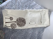 Gaiam Yoga Mat BAG Carrier Beige w/Brown Embroidered Tree with zip pocket