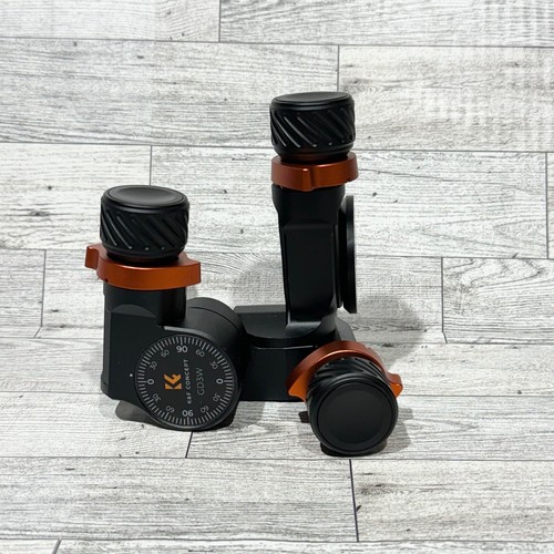 OPEN 3-Way Geared Head, K&F Concept GW-3D Tripod Head Aluminum 1/4" Top for DSLR - 第 1/4 張圖片