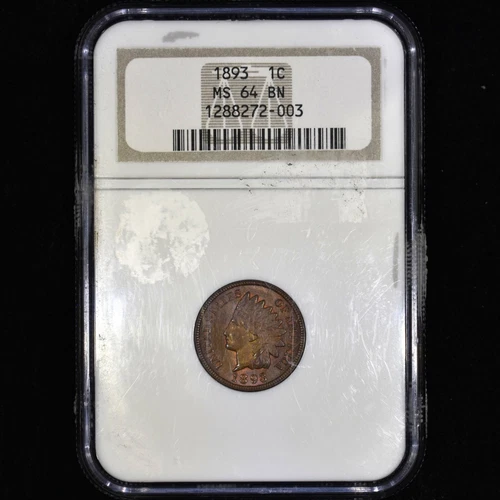 1893 INDIAN HEAD CENT ✪ NGC MS-64-BN ✪ 1C SCARCE COIN UNCIRCULATED ◢TRUSTED◣