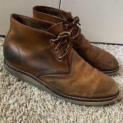 Red Wing Style 3140 Heritage Work Chukka Brown Leather Boots Made