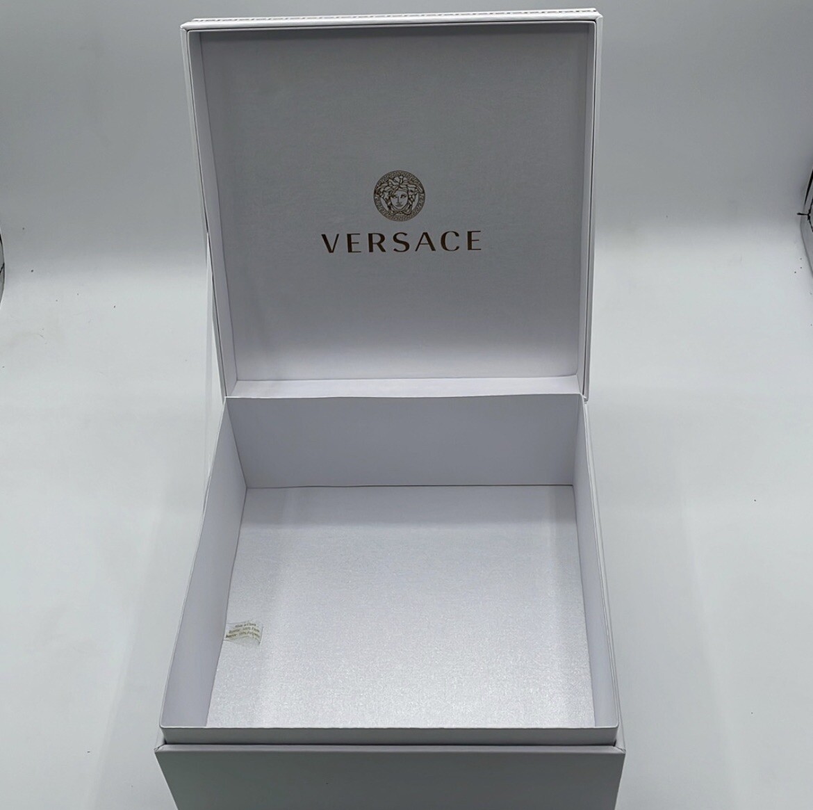 Versace Pattern Box VERSACE GOLD MEDUSA EMBOSSED MAKE YOUR OWN GIFT BOX WHITE BRAND NEW | eBay