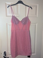 Sheinsxy pink glitter dress size m
