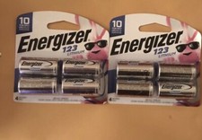 Energizer 123 3V Photo Lithium Battery - 2-4 Packs Total Of 8