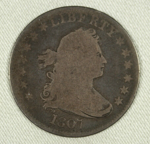 Busto drappeggiato 25c 1807. Buono 4 - Foto 1 di 3