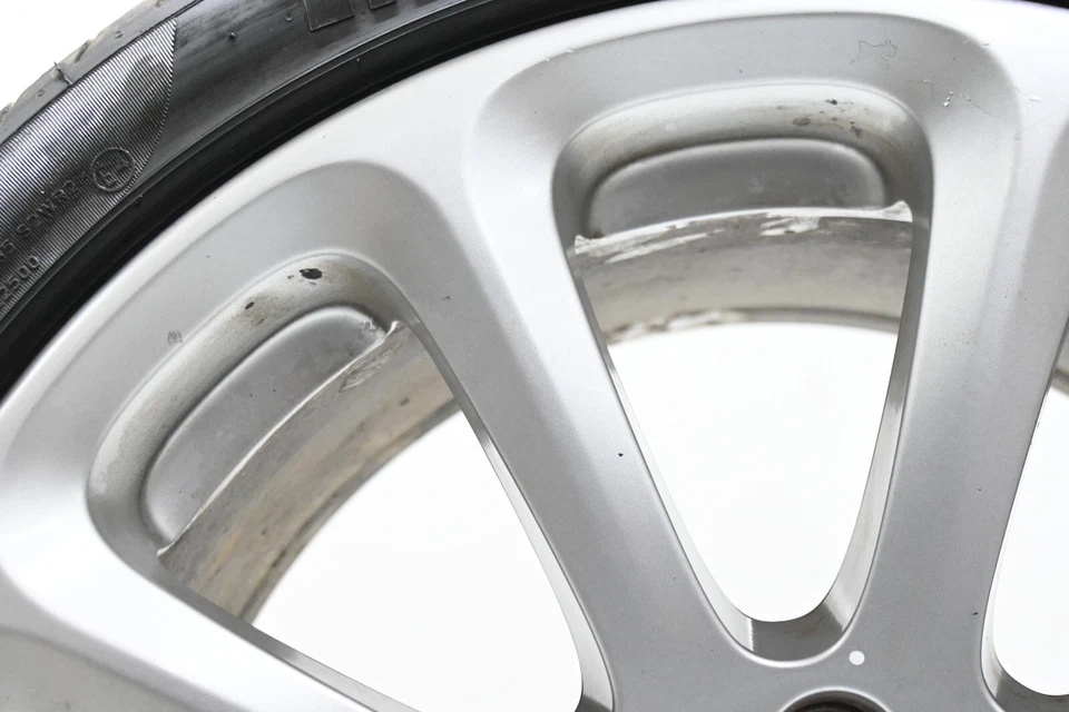 ⭐ 03-12 Maserati Quattroporte 19" Rear 9 Spoke Rim Wheel Tire Silver Oem - Image 4 of 4