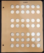 NEW Dansco Blank Dimes Page [Liberty, Mercury, Roosevelt]
