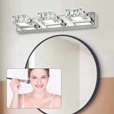 Modern LED Crystal Mirror Light Bathroom Toilet Wall Lamp Fixture Vanity lamp US