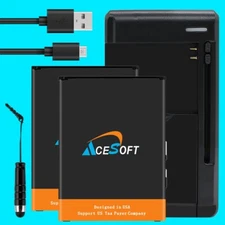 High Quality 2x 4670mAh Business Battery Home Charger for LG Stylo 3 LTE L83BL