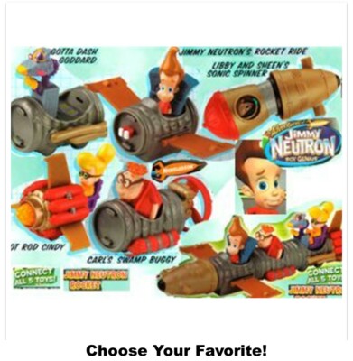 Burger King 2002 Vintage Nickelodeon Jimmy Neutron Toys-Choose!