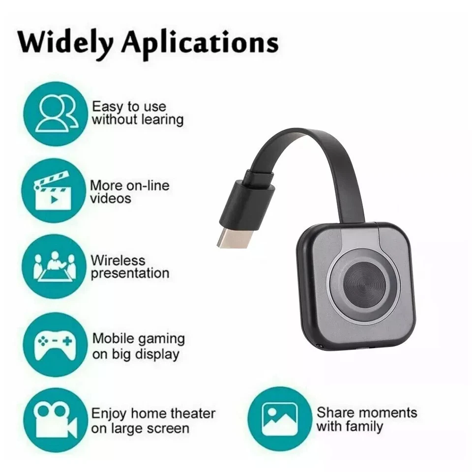 Wifi Wireless HDMI Mirror Screen Display Adapter Miracast Dongle For HD 1080P TV - Image 3 of 4