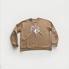 Buc-ee's Leopard Sweatshirt Womens Size Large Tan Brown Beaver Pullover
