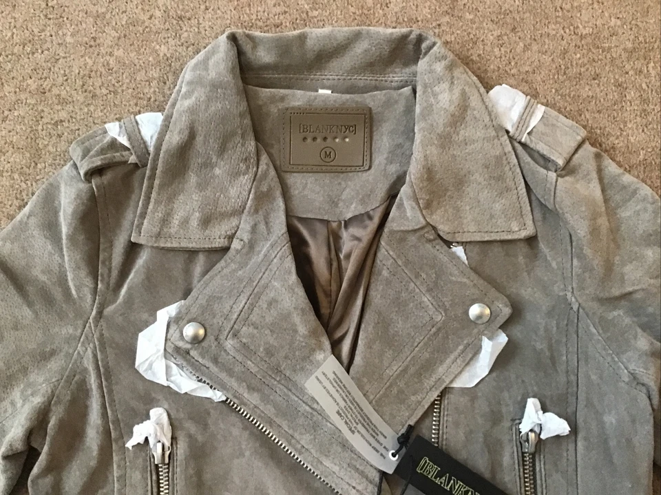 Blanknyc Suede Motorbike Jacket Brey In Womans Size M BRAND NEW(MARKED) - Image 2 of 4