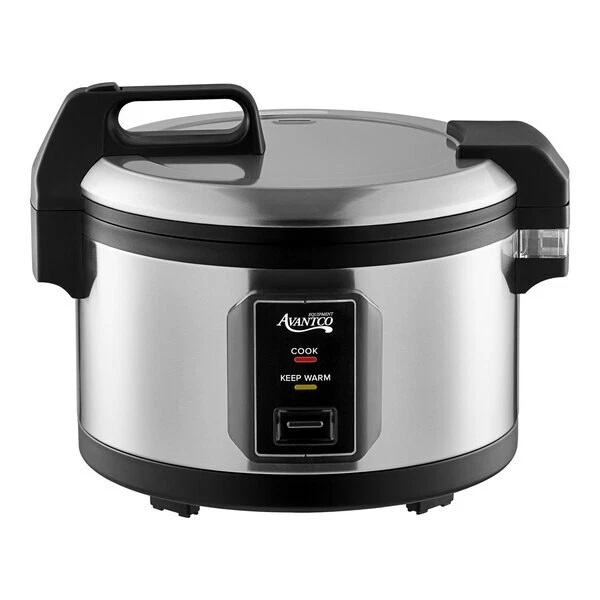Professional Advantco Prem- 40-Cup Large-Capacity Electric Rice Cooker - Silver