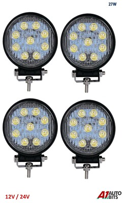 27W LED Off-Road-Licht 4x Lampen Spot Beam 4'' Spotlight DRL 6500K Kaltweiß