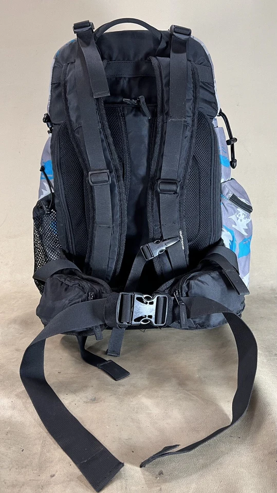 Mochila Burton Azul Camuflada Acolchada Cámara Mochila Snowboard Senderismo Camping Foto 4 de 4