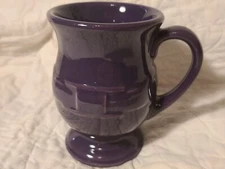 longaberger vitrified pottery Purple Ceramic Coffee Mug With Handle Vintage