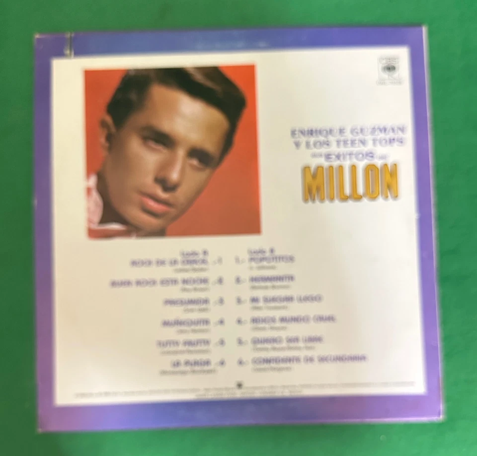 Enrique Guzman Y Los Teen Tops Sus Exitos Del Millon Vinyl LP. Foto 2 de 4