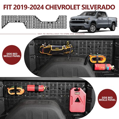 #ad For 2019 2025 Chevy Silverado GMC Sierra Side Bed Molle Panel Truck Molle Panel $119.99