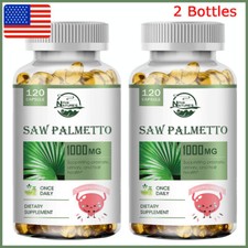 Saw Palmetto 1000mg - Premium Prostate Health Support Supplement for Male Health