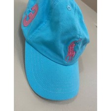 Polo Ralph Lauren Hat Cap Youth Kids 4-7 OS Adjustable Strap Back Big Pink Pony