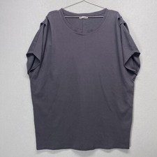 Zara WB Shirt Womens Large Gray Long Tunic Boxy Midweight Top