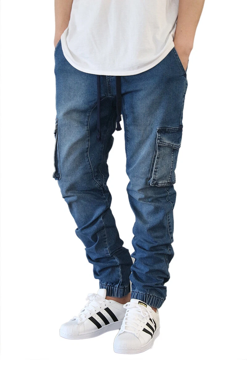 Cargo denim best sale joggers