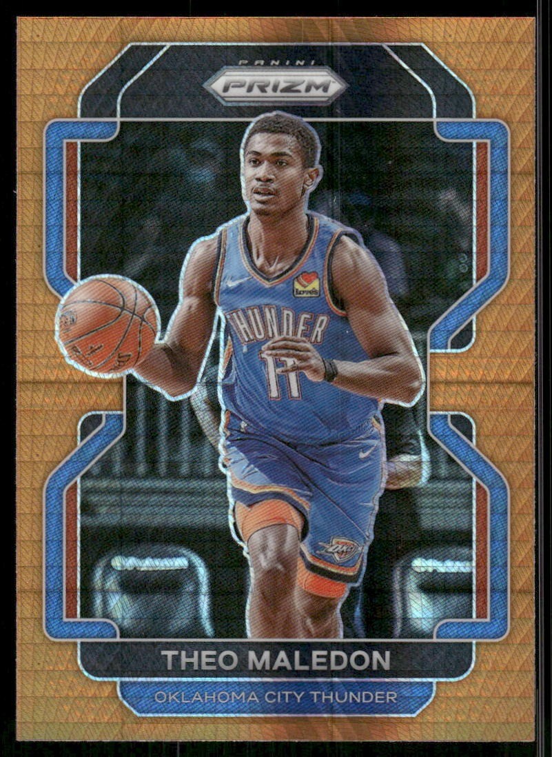 2021-22 Panini Prizm #179 Theo Maledon Hyper Orange SSP