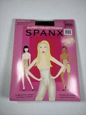 Spanx Super Higher Power Shapewear High Waist Shorts Mid Thigh Size D Black