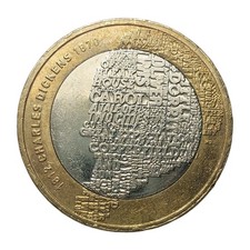 2012 UK £2 Charles Dickens Coin 200th Anniversary Bimetallic Elizabeth II