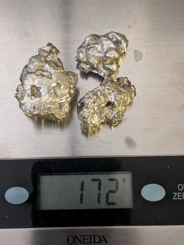Lot of 3  Sterling Silver .925 & Fine .999 Silver Nugget Ingots 172g! Scrap Melt