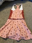 Altar'd State Girls XS Pink/Red Floral Fit & Flare Scoop Neck Knee Dress — photo 2