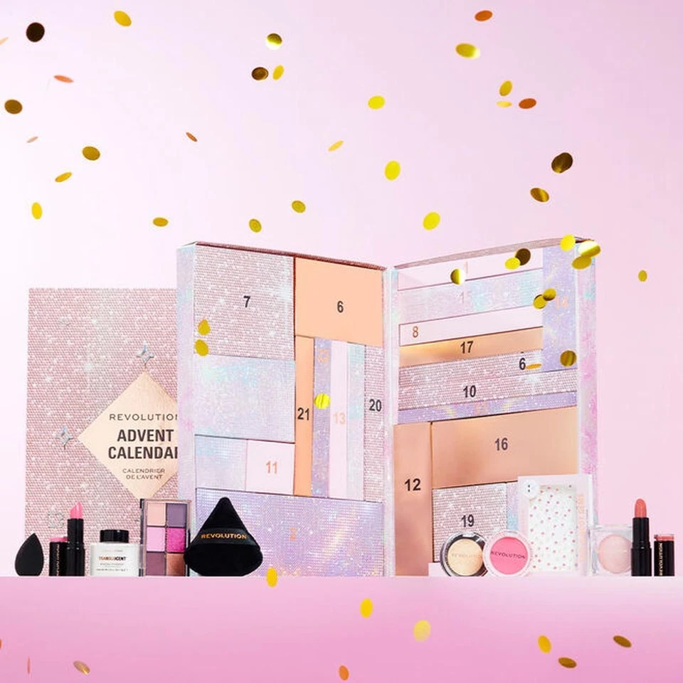Women Makeup Revolution London Advent Calendar Christmas Toy Set Holiday Gift - Image 4 of 4
