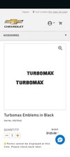 Genuine GM Turbomax Black Emblem Kit 24 25 Silverado 25 Colorado 85079242