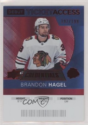2021 Credentials 2020-21 Debut Ticket Access Red 192/199 Brandon Hagel #89 0z69