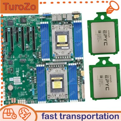 H12DSi-N6+AMD Supermicro EPYC 7402 x server motherboard combination Open box