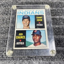1964 Topps #146 Rookie Stars Tommy John/Bob Chance Vintage Baseball Trading Card. rookie card picture