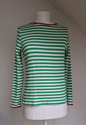 Shirt/Longsleeve, grün/creme/pink, Gr. M. GEBRAUCHT 
