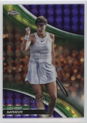 2025 Topps Chrome Tennis Purple Geometric Refractor Tatjana Maria #124